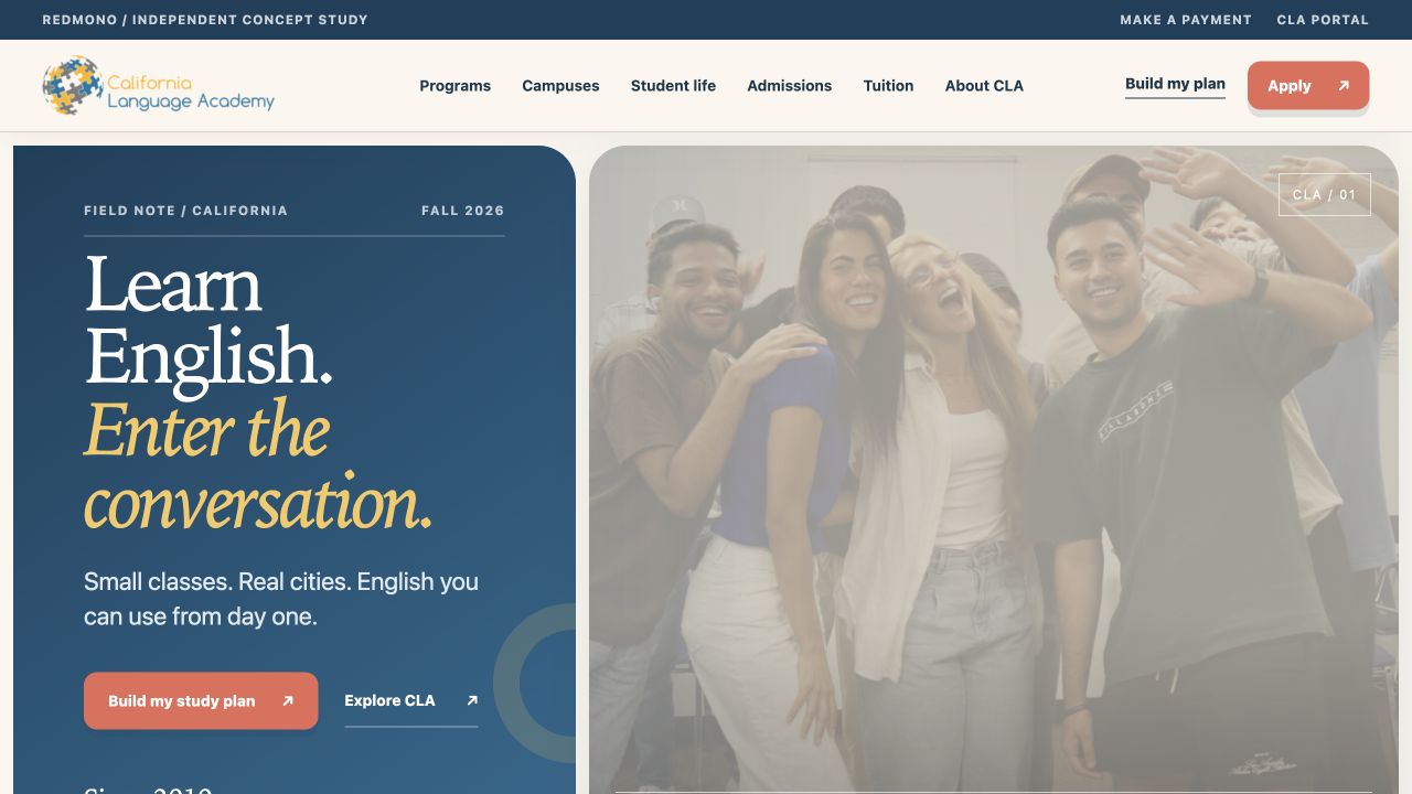 California Language Academy konsept eğitim platformu